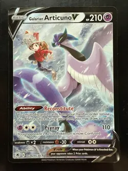 Pokemon Galarian Articuno V TG16/TG30 Astral Radiance Trainer Gallery Holo (NM) - Image 1