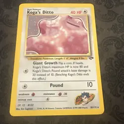 Koga's Ditto Holo Rare 10/132 Gym Challenge Pokemon English - Image 1