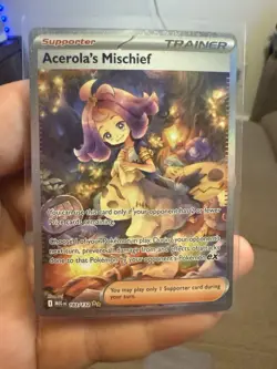 Pokemon TCG Acerola’s Mischief 183/132 Full Art SIR PACK FRESH MINT - Image 1