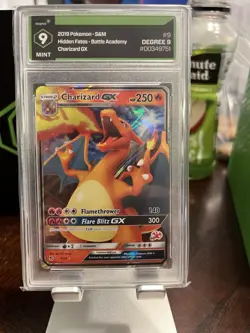 2019 POKEMON SUN & MOON HIDDEN FATES #9 CHARIZARD GX PSA 9 QTY (5) AVAIL - Image 1