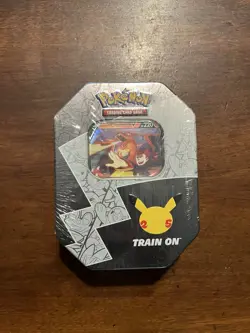 Pokemon TCG 25th Anniversary Celebrations Booster Pack Tin Charizard V Sealed - Image 1