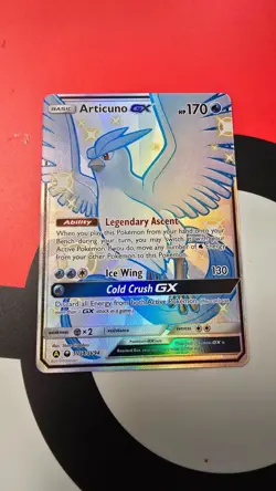 Pokemon TCG Articuno GX SV54/SV94 Hidden Fates: Shiny Vault Full Art Holo NM - Image 1
