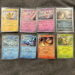 Pokemon Prismatic Evolutions 8 Cosmo Holo Promo Set Lot Of 8 - Image 1