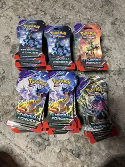Lot Of 60 Pokemon Scarlet & Violet Temporal Forces Sleeved Booster Packs - Image 1