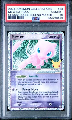 2021 POKEMON CELEBRATIONS CLASSIC COLL #88 MEW EX-HOLO PSA 10 - Image 1