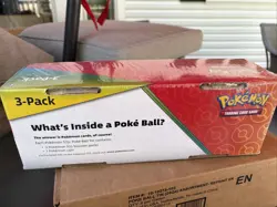 Pokemon Pokeball Tin 3-Pack Pokemon TCG 9 booster Packs total NEW Sealed E22 - Image 2