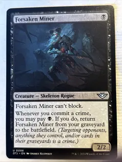 Forsaken Miner Outlaws of Thunder Junction Magic the Gathering Card - Image 1