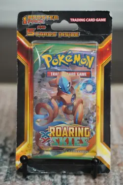 Pokemon TCG XY Roaring Skies Blister Booster Pack + 5 Bonus Cards Factory Sealed - Image 1