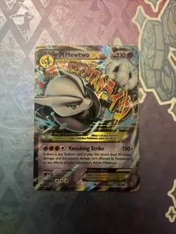 Pokemon TCG XY: Breakthrough M Mewtwo EX Ultra Rare Holo Card 63/162 - Image 1