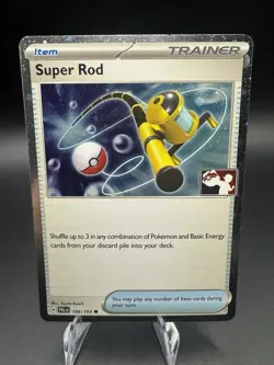 Super Rod Holo Pokemon Prize Pack Series 4 Promo Pokemon Card NM/LP Play Stamp - Image 1