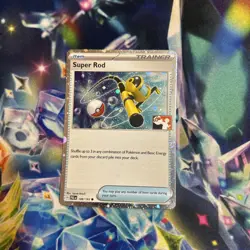 Super Rod Holo Pokemon Prize Pack Series 4 Promo Pokemon Card NM/LP Play Stamp - Image 1