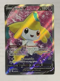 Pokemon Jirachi v TCG Full Art Holo Card Sword & Shield Astral Radiance 170/189 - Image 1