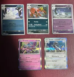 Pokemon TCG 5 Cards From Mega Evolution 3 Reverse Holos & 2 Holos NM - Image 1