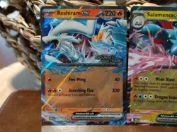 Reshiram EX 030/159 & Salamence EX 114/158 Journey Together Stamped Card Set NM - Image 2