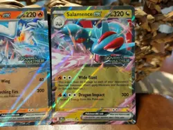 Reshiram EX 030/159 & Salamence EX 114/158 Journey Together Stamped Card Set NM - Image 3