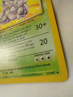Nidoking 11/102 Moderately Played **HD PICS** Holo Base Set Pokemon Card Rare - Image 5