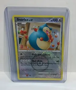 Snorlax 33/111 Rising Rivals Crosshatch Pokemon League Promo Card - Image 1