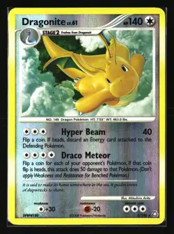 Pokemon DRAGONITE 2/146 Reverse Holo Rare (2008 Legends Awakened) LP/Light Play - Image 1