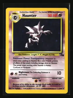 Pokemon HAUNTER 6/62 Holo Rare (1999 Fossil) LP/Light Play - Image 1