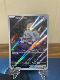 Pokemon TCG Scarlet & Violet Base Set Holo Illustration Rare Greavard 214/198 - Image 1