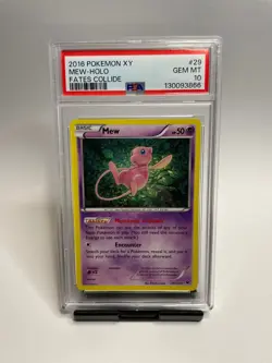 Pokemon Mew 29/124 XY Fates Collide Holo Rare Graded PSA 10 Gem Mint - Image 1