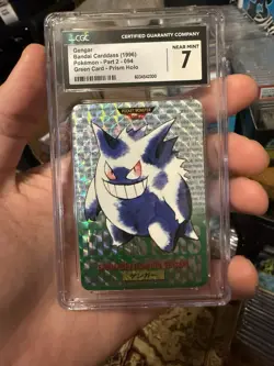 1996 POKEMON 1st Print 😈 JPN BANDAI CARDDASS VENDING #94 GENGAR PRISM 🌆 CGC 7 - Image 1
