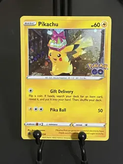 Pokemon Go Pikachu Holo Black Star Promo SWSH234 Pokemon TCG NM - Image 1