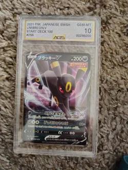 Pokemon Slab 2021 P.M. Japanese SWSH. Umbreon V. V Max Climax #100 AGS GEM-MT 10 - Image 2