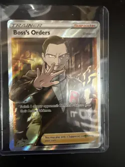 Pokemon TCG Boss's Orders Giovanni Full Art Rebel Clash 189/192 Ultra Rare - Image 1