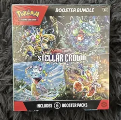 Pokemon S&V Stellar Crown Booster Bundle FACTORY SEALED 6 Booster Packs Enclosed - Image 1