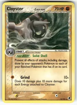 Cloyster (Delta Species) Dragon Frontiers Rare Pokemon Lightly played - Image 1