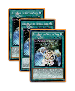 Yugioh! Blessing of the Voiceless Voice LEDE-EN062 (SR) 1st Ed 3x - Image 1