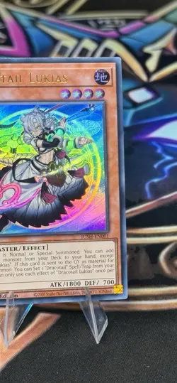 Yu-Gi-Oh Justice Hunters Dracotail Lukias JUSH-EN001 Ultra Rare 1st Edition - Image 2