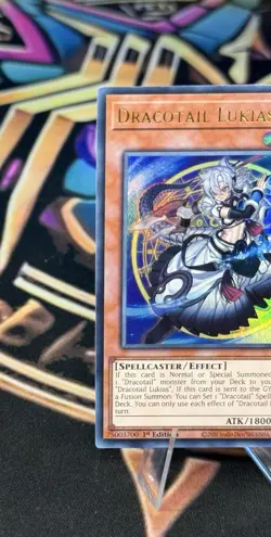 Yu-Gi-Oh Justice Hunters Dracotail Lukias JUSH-EN001 Ultra Rare 1st Edition - Image 3