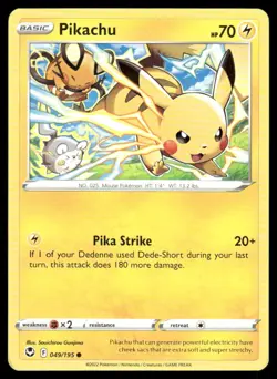 2018 Pokemon Miscellaneous Cards & Products Pikachu #049/195 - Raw Ungraded - Image 1