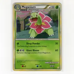 Pokemon TCG Meganium 026/123 HGSS Deck Exclusives Cosmos Holo Card EN-DMG 2010 - Image 1