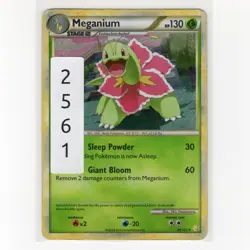 Pokemon TCG Meganium 026/123 HGSS Deck Exclusives Cosmos Holo Card EN-DMG 2010 - Image 3