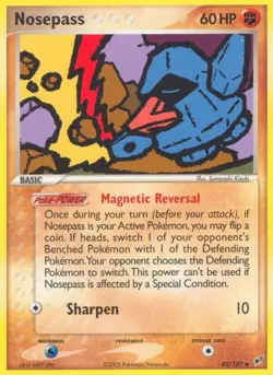 Nosepass 42/107 ex Deoxys Pokemon Card - NM - Image 1