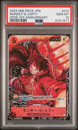 One Piece Card Japanese Awakening of the New Era MONKEY D LUFFY ST01-012 PSA10 - Image 3
