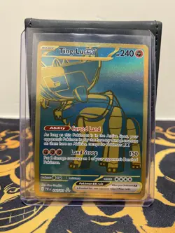 Pokemon Paldean Fates Ting-Lu EX Secret Rare Card 244/091 NM - Image 1