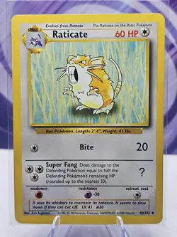 POKEMON BASE SET CARD 40/102 Raticate - Image 1