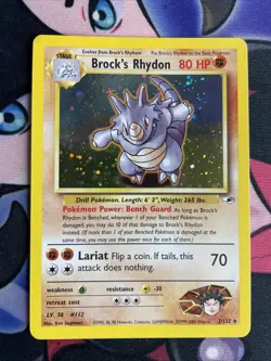 Brock's Rydon 2/132 Gym Heroes Holo Rare Vintage Pokemon Card Nm/lp - Image 1