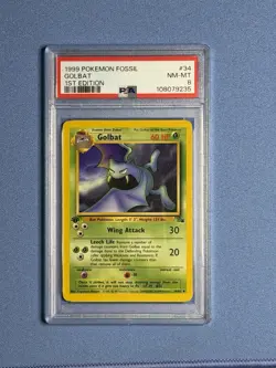 Pokemon TCG Golbat Fossil 1st Edition Uncommon Card 34/62 - Image 1