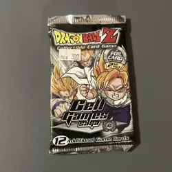 2002 score Dragon Ball Z CCG Cell Games Saga One 12 Card Booster Pack English - Image 1