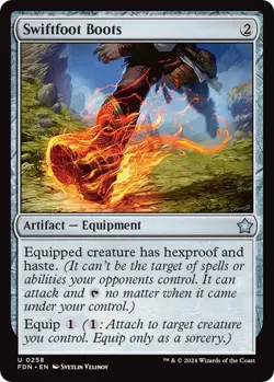 [MTG] Swiftfoot Boots - FDN - 0258 - NM - Image 1