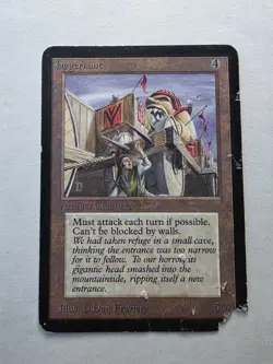 MTG Magic the Gathering Alpha Juggernaut Damaged - Image 1