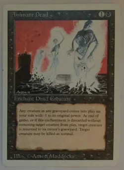 MTG Animate Dead Revised Edition Regular Uncommon - Image 1