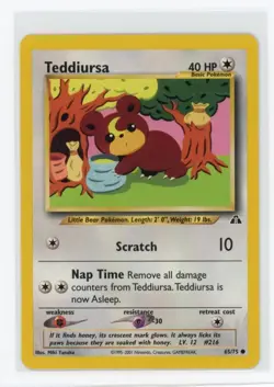 Pokemon Neo Discovery #65/75 Teddiursa - Image 1