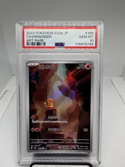 2023 Pokemon TCG SV2a JP Charmander Art Rare 168/165 PSA 10 Gem Mint - Image 1