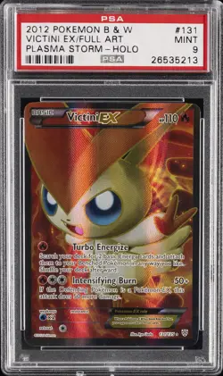 2013 POKEMON B&W PLASMA STORM #131 FULL ART/VICTINI EX PSA 9 - Image 1